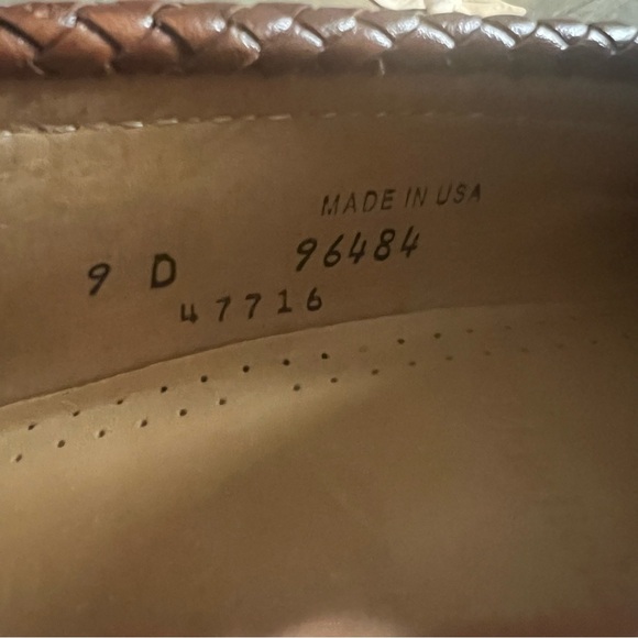 Allen Edmonds Maxfield Brown Leather Slip-On Tassel Loafer Dress Shoe Size 9 D - Picture 17 of 17